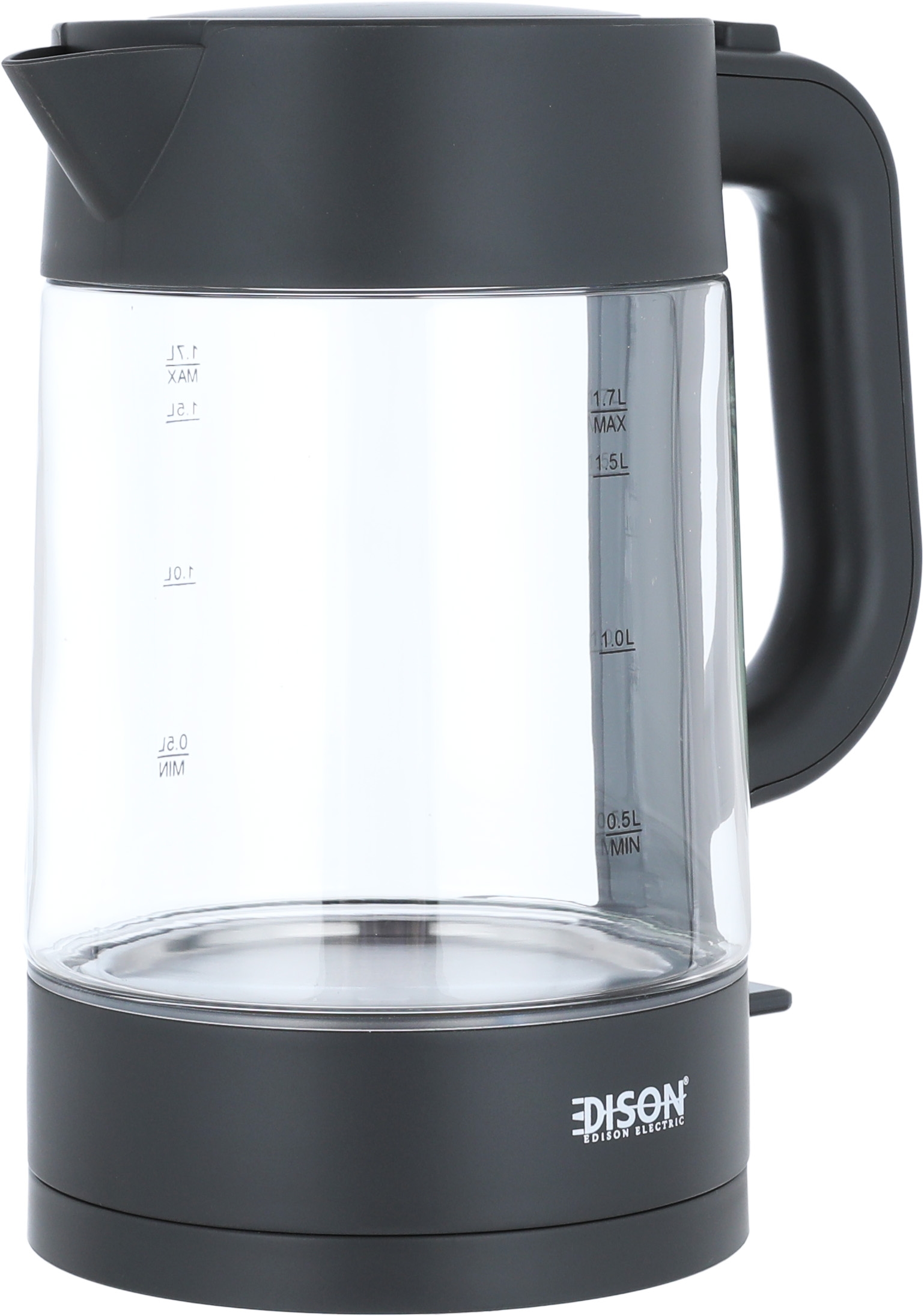 غلاية مياه كهربائية زجاج إديسون، 1.7 لتر، 2200 واط، K727NN - شفاف رمادي غامق product image 2