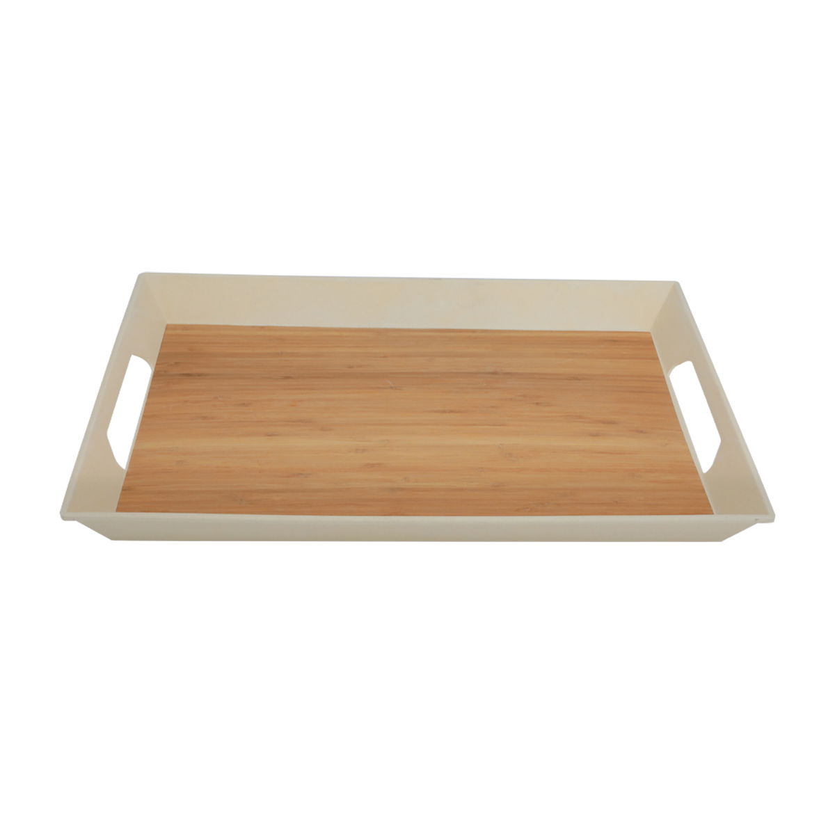 Tofaria Saif Gallery wooden serving tray, 16 inches, rectangle - brown product image 2