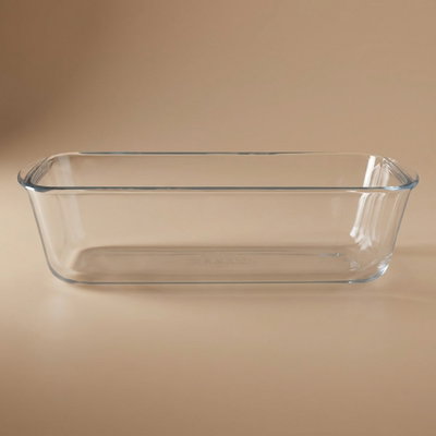 Pyrex glass oven tray, 28 cm, rectangular, French - transparent product image 1