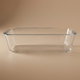 Pyrex glass oven tray, 28 cm, rectangular, French - transparent product image 1