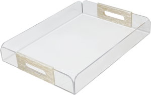 طوفرية تقديم اكريلك السيف غاليري، 36x26x6 سم - شفاف كريمي product image 2