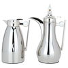 Al Saif Gallery Alaa thermos set, 1/1 liter, two pieces, thermal glass inner container, steel outer shell - silver product image 1