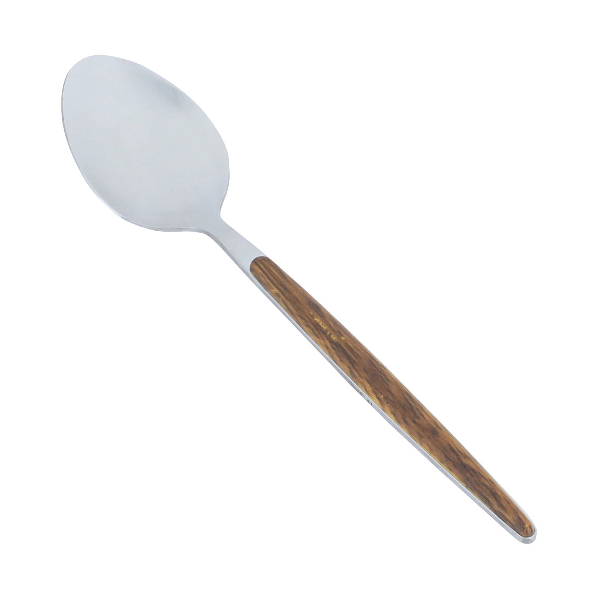 Al Saif Gallery steel tea spoons, wooden handle, 6 pieces - silver product image 3