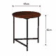 طقم طاولات خشب MDF و معدن، قطعتين - بني اسود product image 3