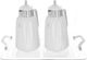 Lamia thermos set with Tofreya Al Saif Gallery , glass inner container, plastic outer shell - white product image 1
