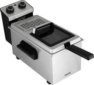 قلاية زيت عميقة ستانلس استيل إديسون، 2180-1830 واط، 130-190 درجة مئوية، T7F730F1 - أسود فضي product image