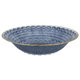 Al Saif Gallery glass serving plate, round, deep, 40 cm - blue with gold rim product image 1