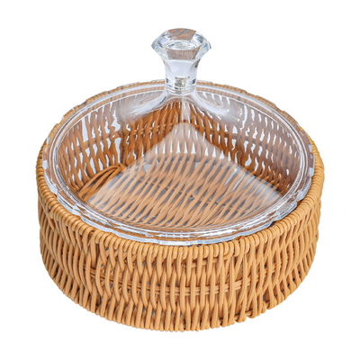 صحن خوص السيف غاليري، دائري، غطاء - بني فاتح product image 2
