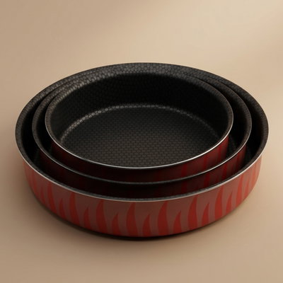 طقم صواني فرن المونيوم ريد فلام، 3 قطع - احمر product image 1