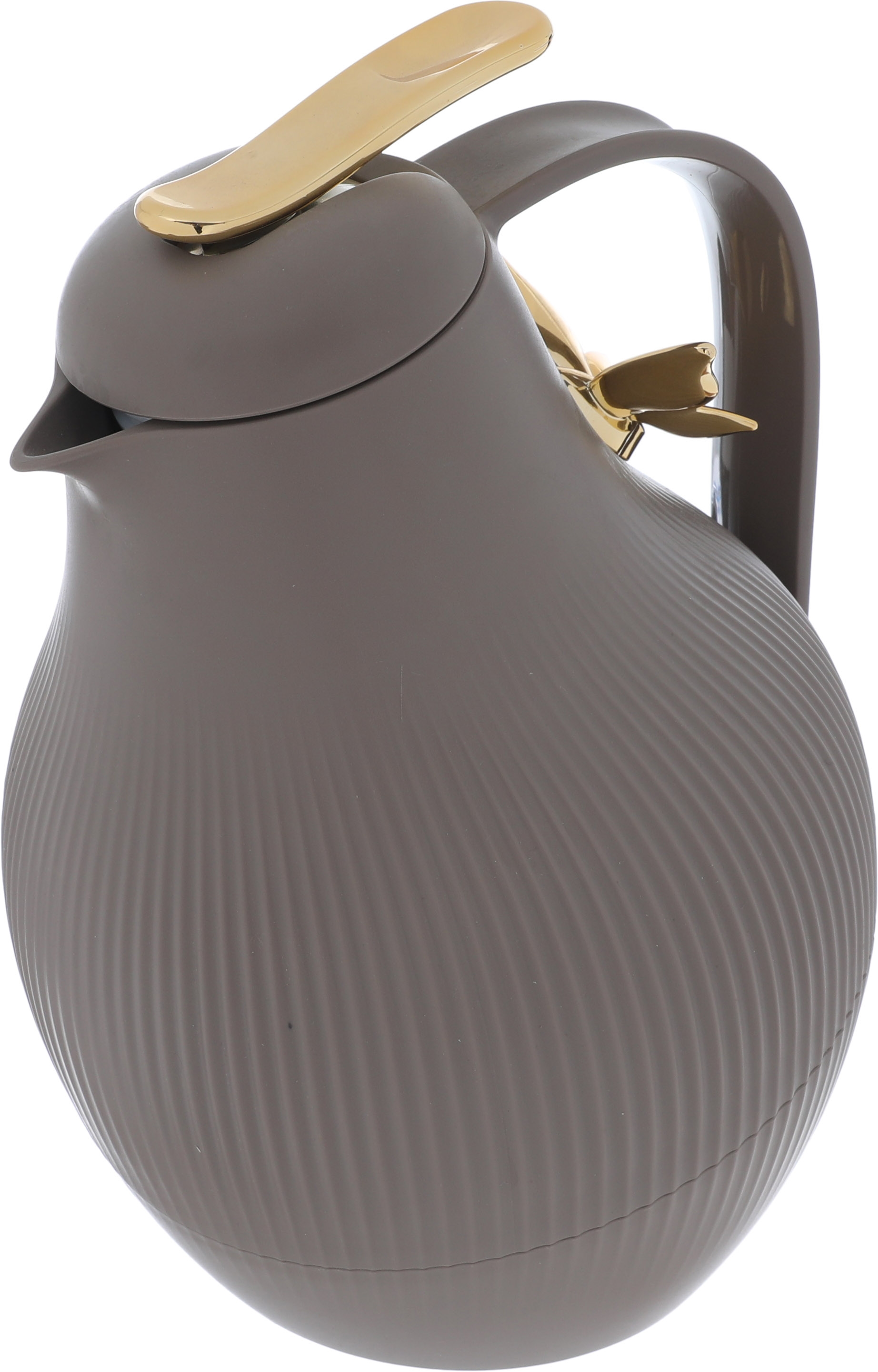 Al Saif Gallery Dora thermos, golden butterfly, 1 liter, thermal glass inner shell, plastic outer shell - Cappuccino product image 4