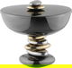 صحن تقديم استيل السيف غاليري، 14×11×12 سم، غطاء استيل - اسود لامع product image 1