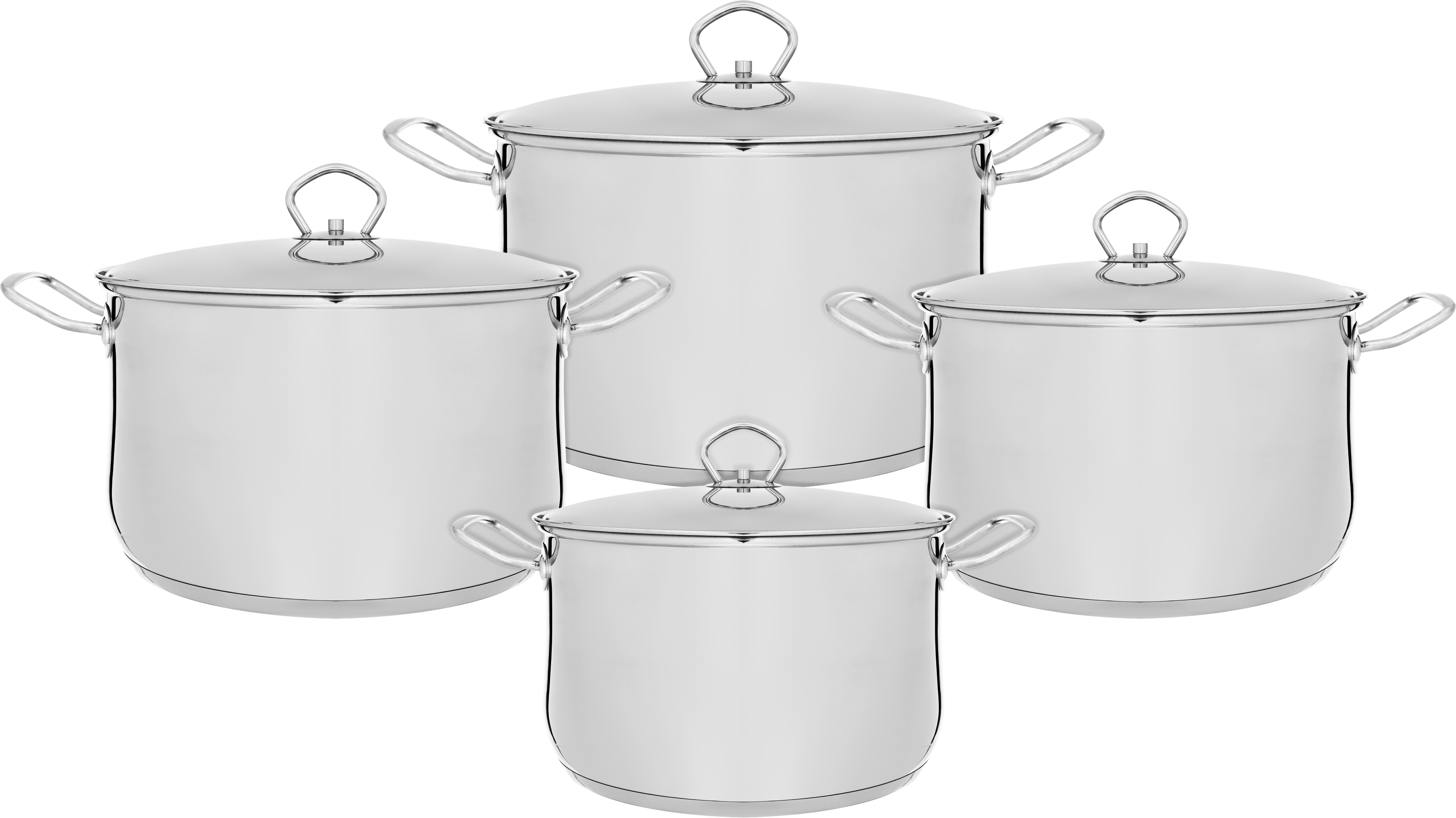 Al Saif Steel Laura Cookware Set, 4 Pieces - Silver product image 1