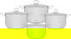طقم قدور استيل لورا السيف، 4 قطع - فضي product image 1