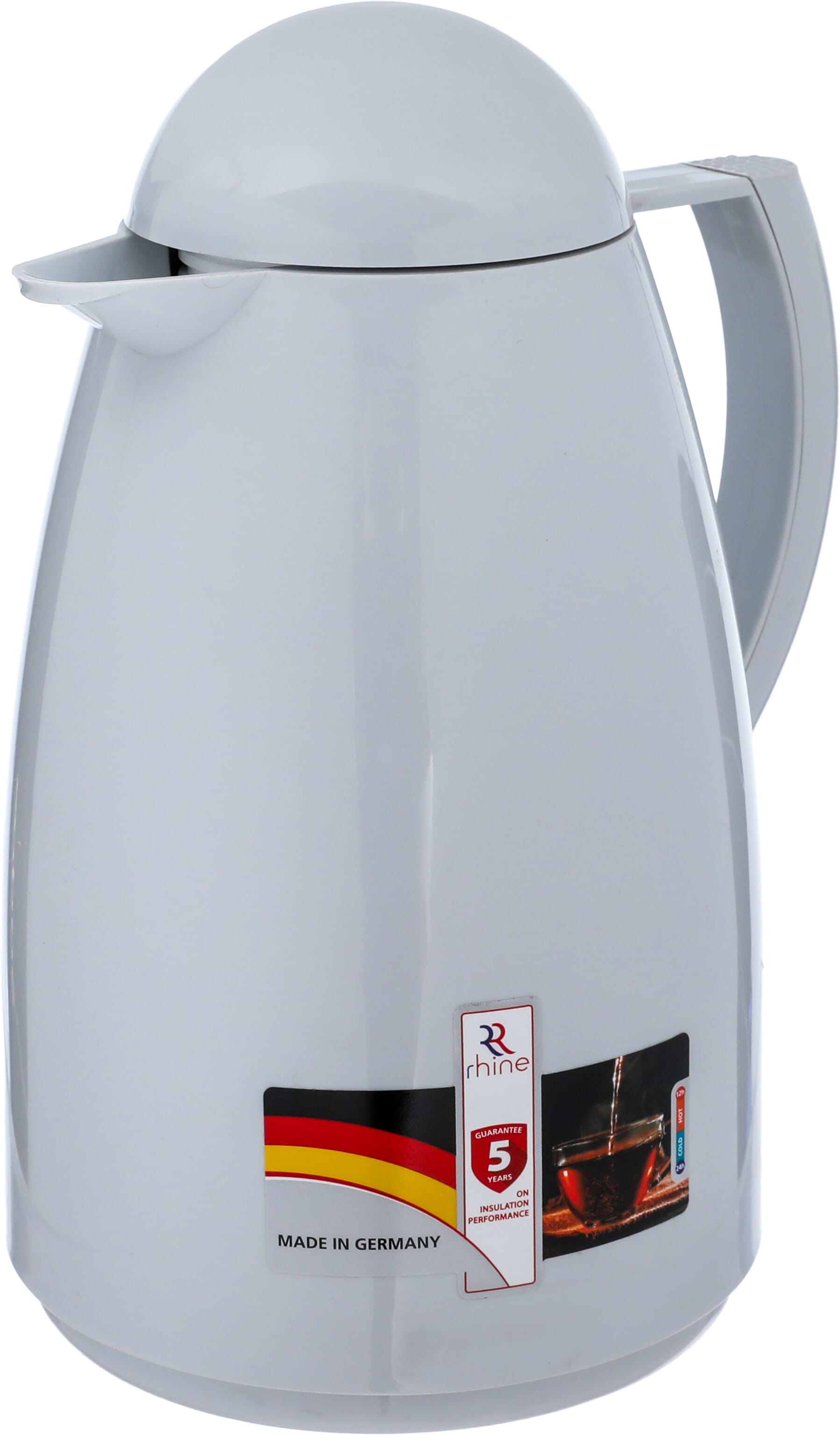 ترمس ماركوتيك الراين، 1.5 لتر، حافظة داخلية زجاج حراري، هيكل خارجي بلاستيك - رمادي product image 2