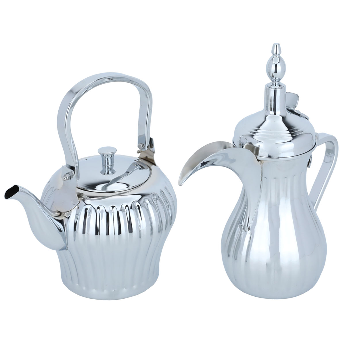 Al Saif Gallery Steel Tuwaiq Jug Set with Dallah, 2/1.4 Liter, 2 Pieces - Silver product image 2