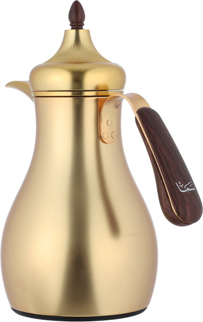 Al Saif Gallery Sama Thermos Set, 0.7/1 Liter, 2 Pieces, Inner Glass Container, Stainless Steel Outer Body - Gold product image 4