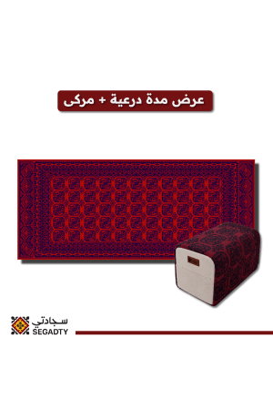 بكج سجادة مع مركى بوليستر سجادتي، 100×300 سم - احمر product image 2