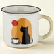 Al Saif Gallery Porcelain Mug, 350 ml, Black Pattern with Black Rim - White product image 1