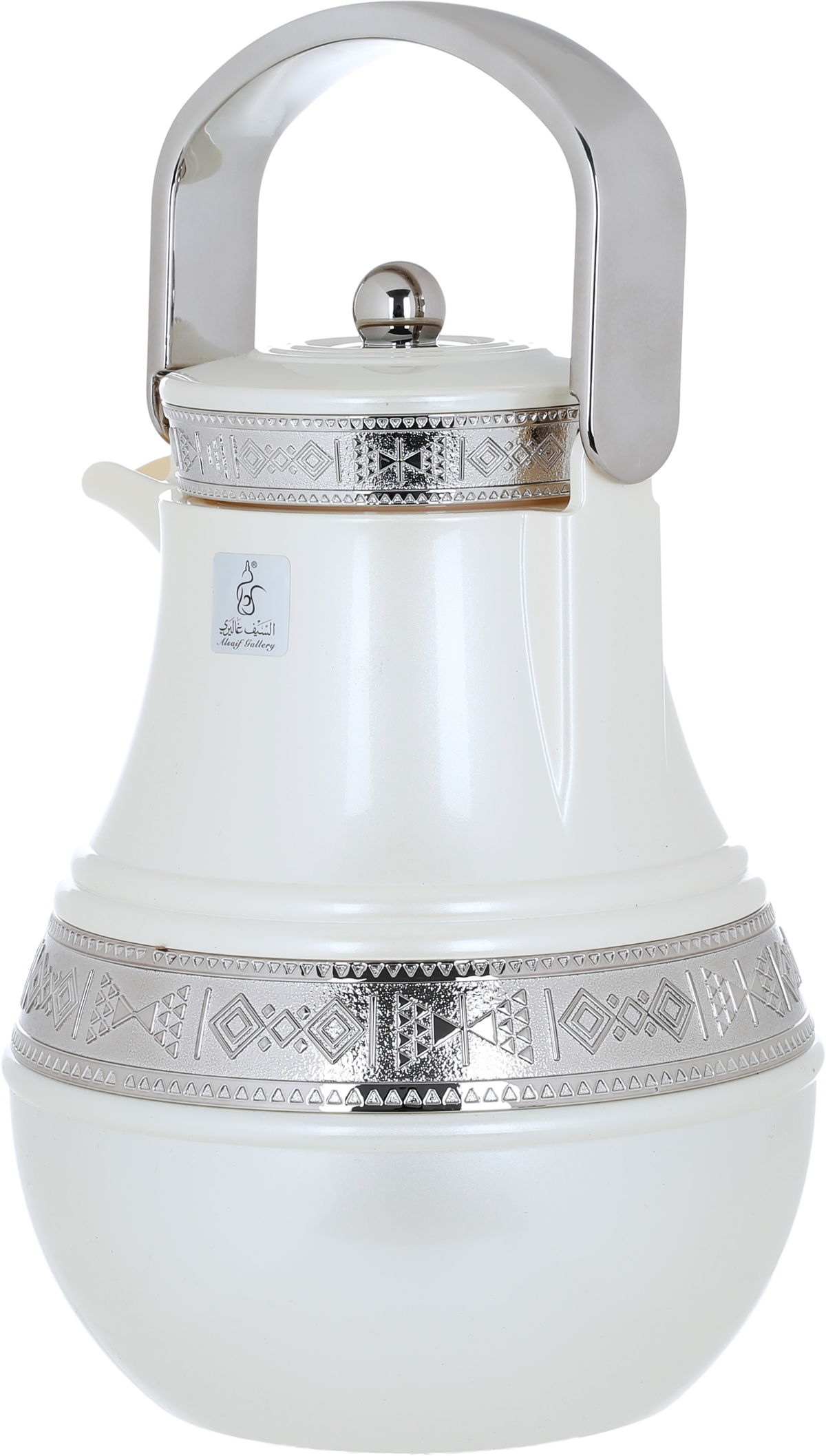 Al Saif Gallery Amal thermos set, 1 liter, thermal glass inner shell, plastic outer shell - white product image 8