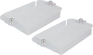 طقم طوفرية بلاستيك السيف غاليري، 2 قطعة، مستطيل - أبيض ثلجي product image