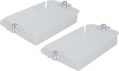 طقم طوفرية بلاستيك السيف غاليري، 2 قطعة، مستطيل - أبيض ثلجي product image 1