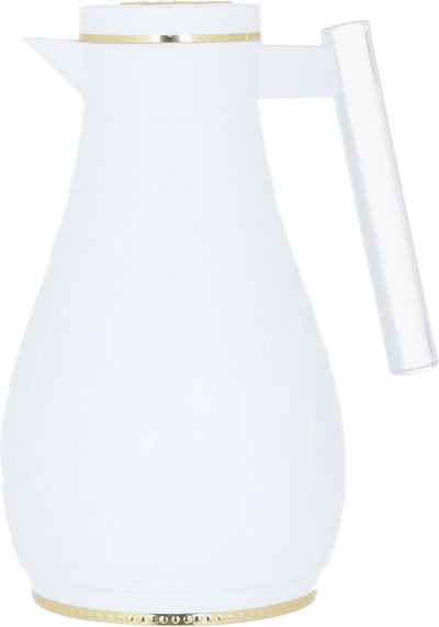 Al Saif Gallery Karam thermos set, 1/0.65 litre, Islamic pattern, thermal glass inner shell, plastic outer shell - white product image 5