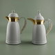 Al Saif Gallery Qamar thermos set, 1 liter, thermal glass inner container, steel outer shell - light gray product image 1