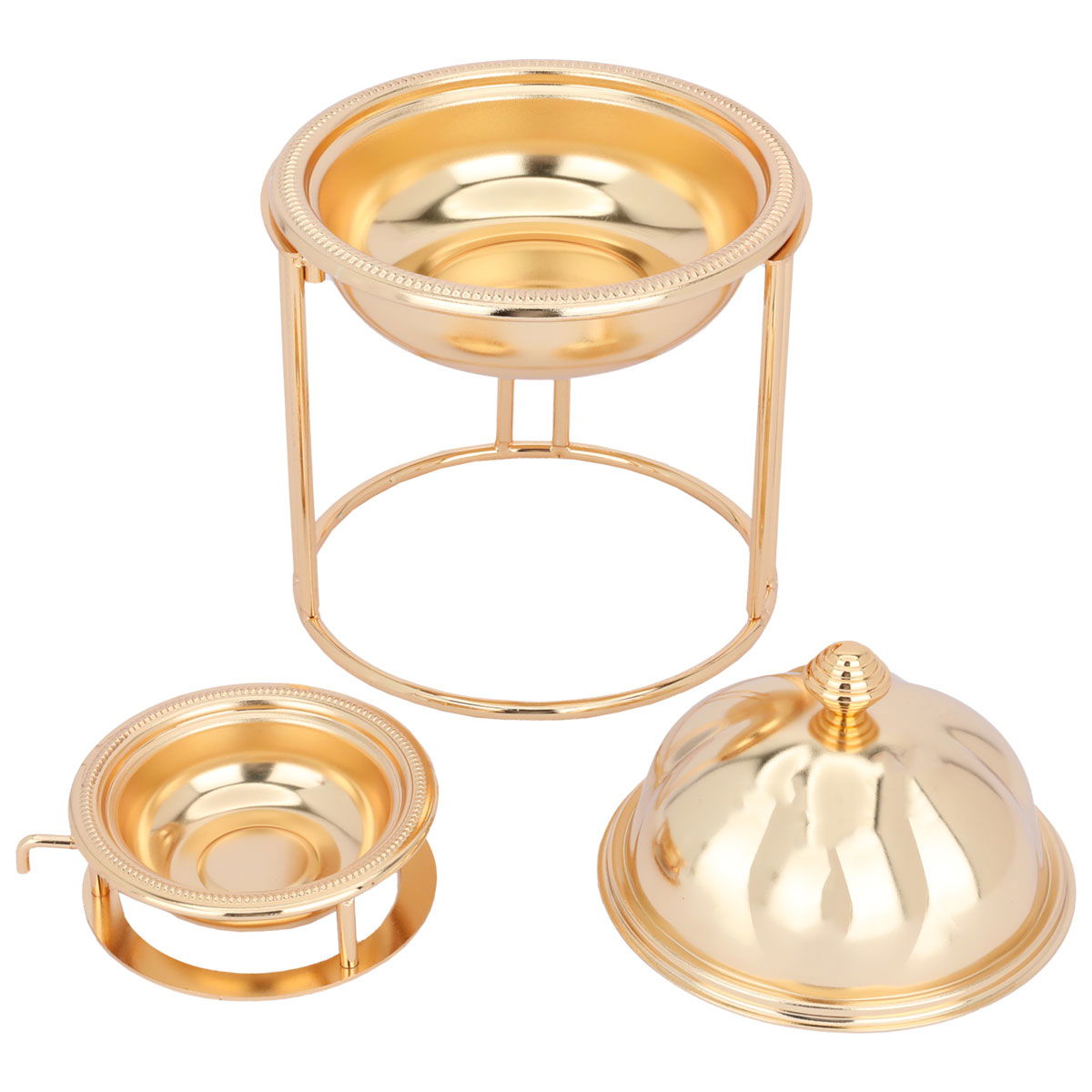 Al Saif Gallery Steel Date Set, Round, 3 Pieces - Gold product image