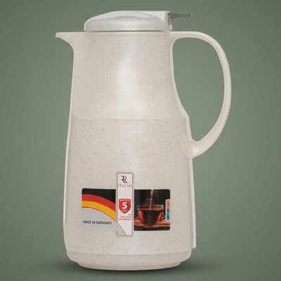 ترمس الراين، 1 لتر، حافظة داخلية زجاج حراري - أبيض product image 1