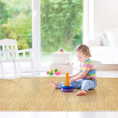 Kangaroo 11151515518 Parquet Foam Flooring, 60 x 60 meters, 1 cm thick, 4 interlocking tiles - Wood Brown product image 6