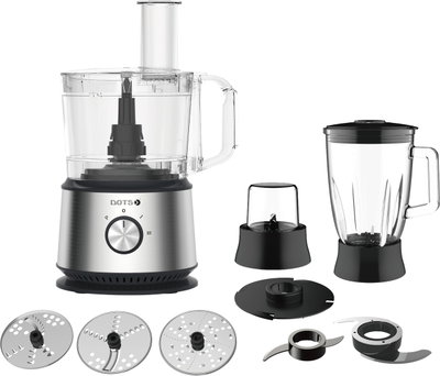 محضر طعام دوتس، 800 واط، 2 لتر، سرعتان، FPD-G518 - فضي product image 1