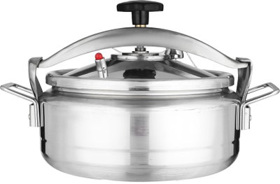 Al Saif Plus Aluminum Pressure Cooker, 5.7 Liters, Stainless Steel Handles, Safety Valve - Silver product image 2