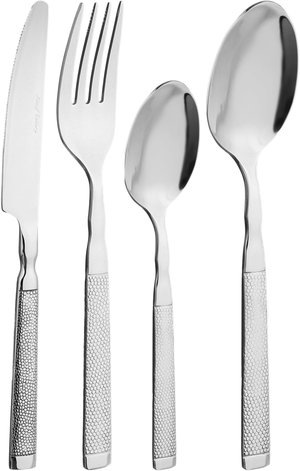 طقم ملاعق استيل السيف غاليري، منقوش، 24 قطعة - فضي product image