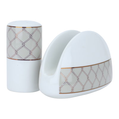 طقم سفرة بورسلان السيف غاليري، 81 قطعة، دائري - رمادي product image 4