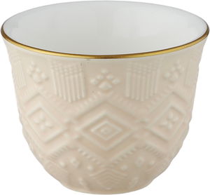 طقم فناجين قهوة سعودي بورسلان السيف غاليري، 6 قطع، منقوش - بيج product image 2