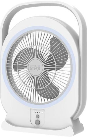 Winning Star ST-4064 Table Fan, 8 Inch, 2000mAh Battery, 3 Speeds - White product image