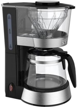 ماكينة قهوة بالتنقيط ويننج ستار، 1.2 لتر، 800 واط، ST-9712 - اسود فضي product image