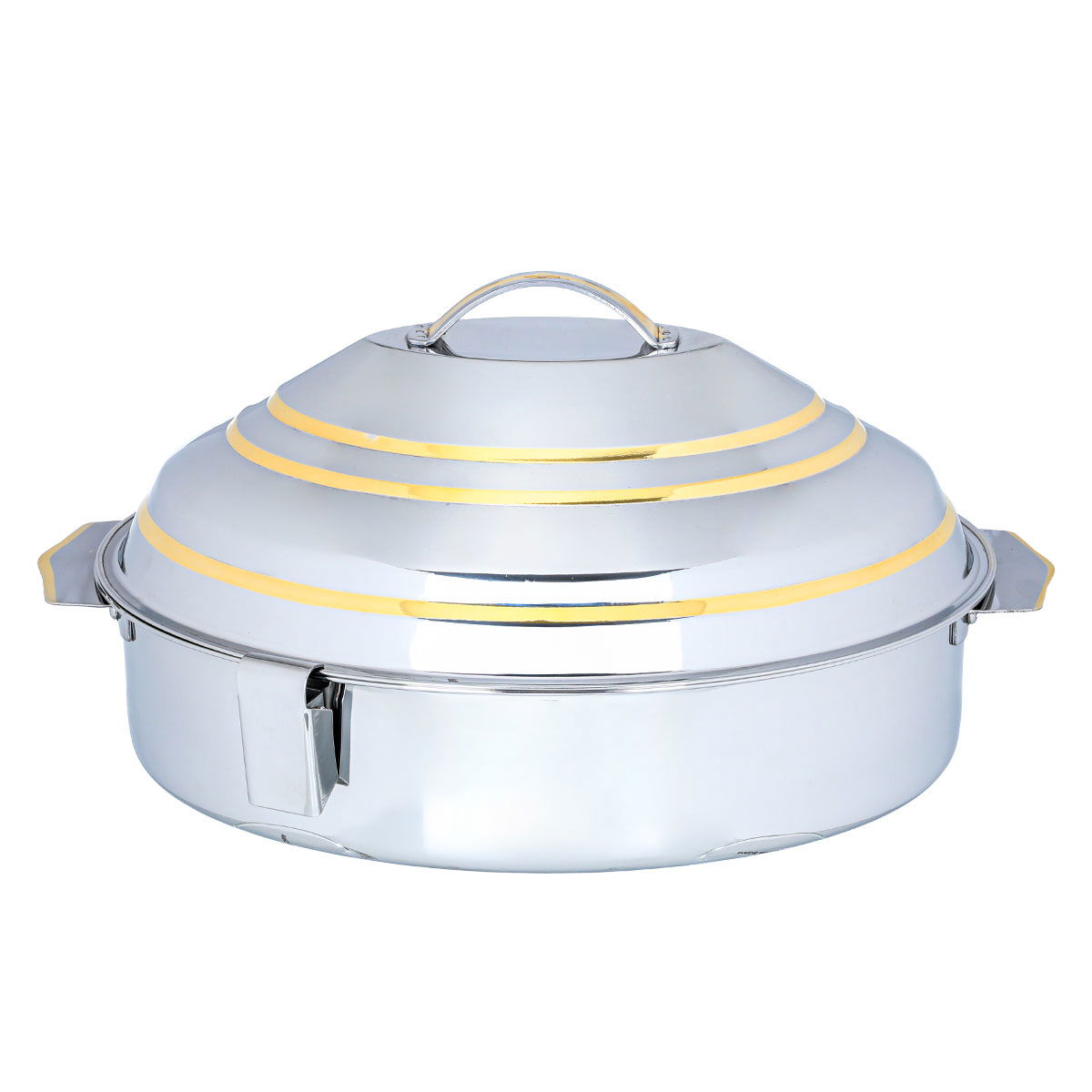 Al Saif Gallery Steel Food Container, 5.5 L, 40 cm, Oval, Gilded - Silver product image