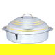 Al Saif Gallery Steel Food Container, 5.5 L, 40 cm, Oval, Gilded - Silver product image 1