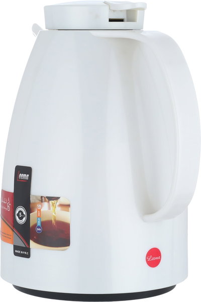 ترمس ليما، 1 لتر، حافظة داخلية زجاج، ضغاط - لؤلؤي product image 3