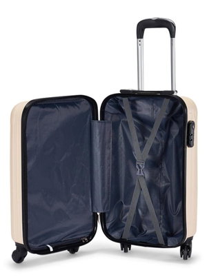 حقيبة سفر ABS ليمرا، 20 انش، 4 عجلات، WM-219 - بيج product image 2