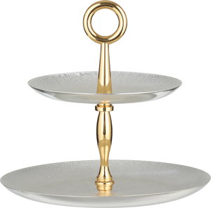 Al Saif Gallery  Stated Presents Stainless Steel, 2-Tier - Silver Gold product image