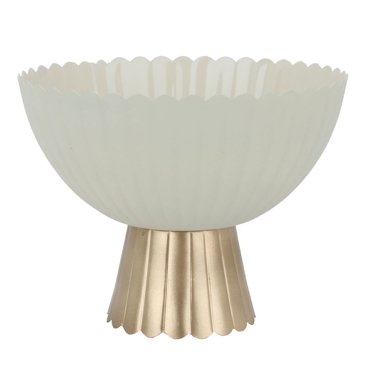 Al Saif Gallery steel serving stand, circular, with a gold-beige base product image