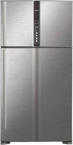 ثلاجة هيتاشي، 600 لتر، 21.2 قدم، 2 باب، فريزر علوي، R-V805PS1KV-1BSL - فضي product image