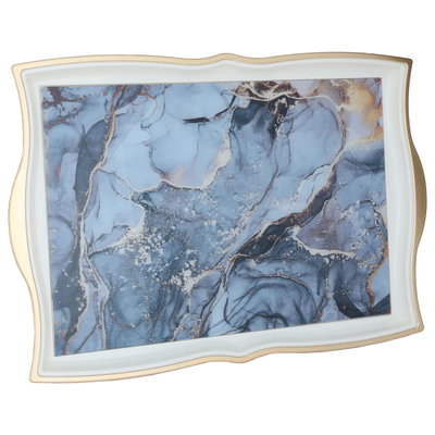 طوفرية بلاستيك السيف غاليري، 49 سم، نقش رخامي بذهبي - ملون product image 1