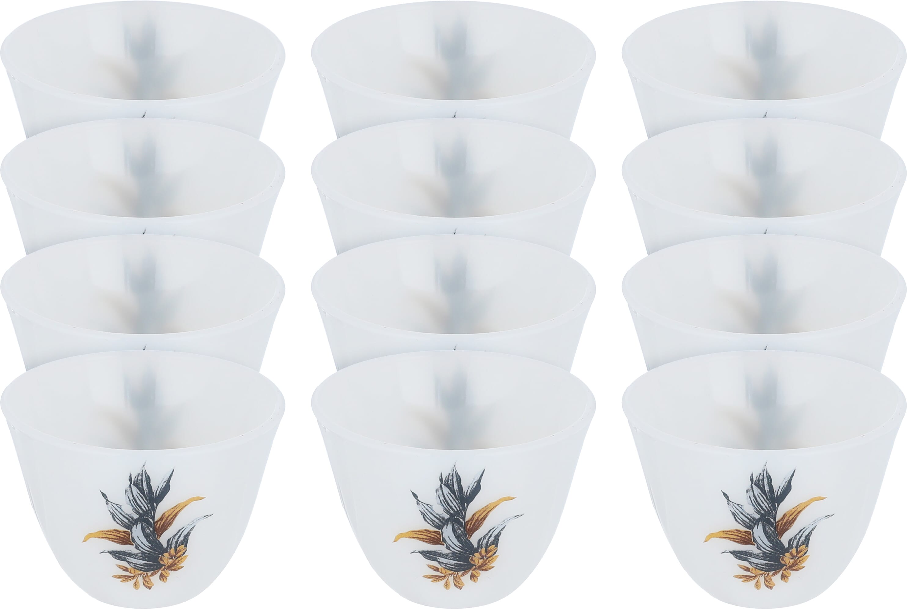 Al Saif Gallery porcelain coffee cup set, 12 pieces - white product image