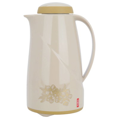 Helios thermos, 1 liter, thermal glass inner container, plastic outer shell - beige product image 2