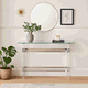 مدخل استقبال اكريليك زجاج، 80×140×40 سم - فضي شفاف product image 1