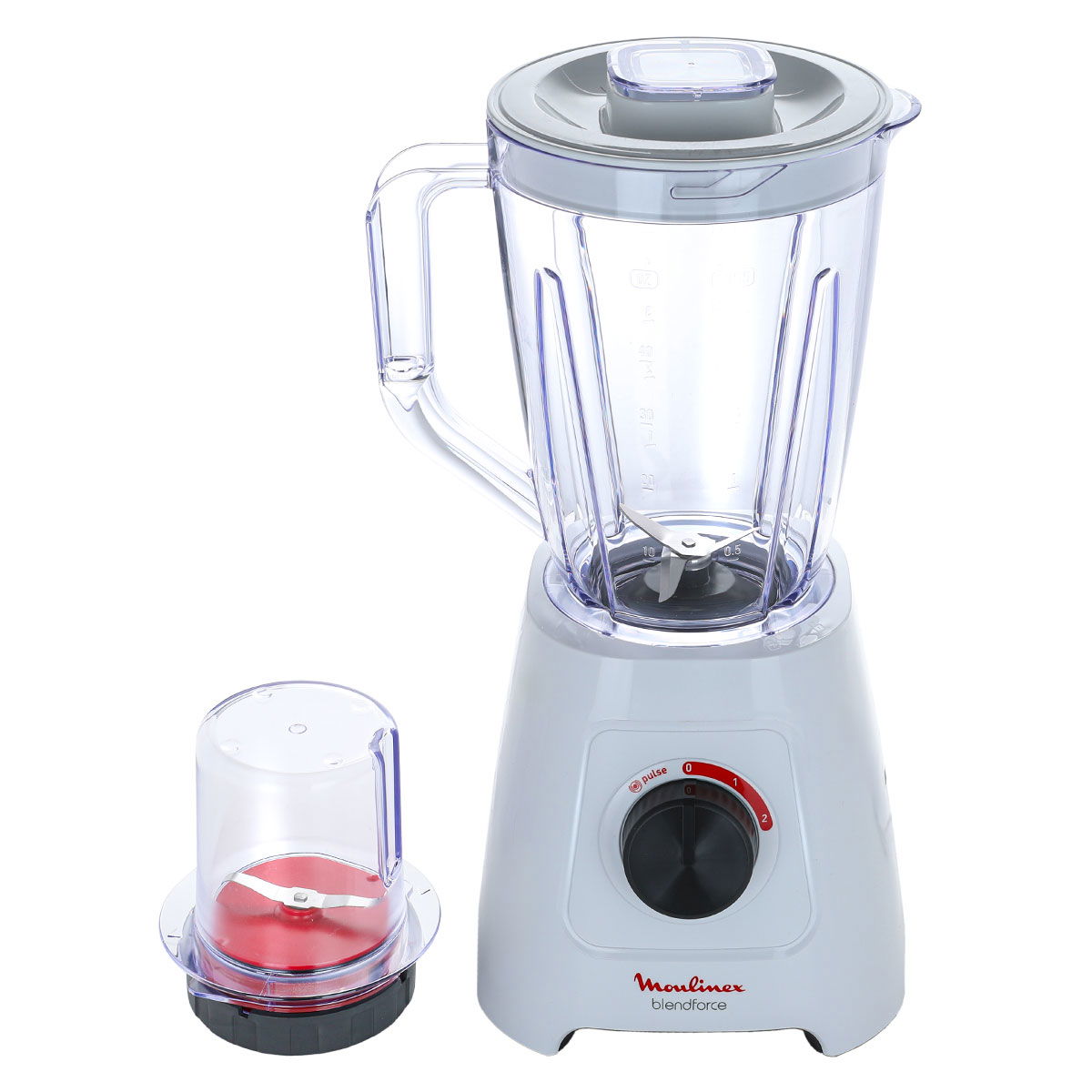 Moulinex Blend Force Electric Blender, 600 Watt, 1.5 Liter, 2 Speeds, LM422127 - White product image 3