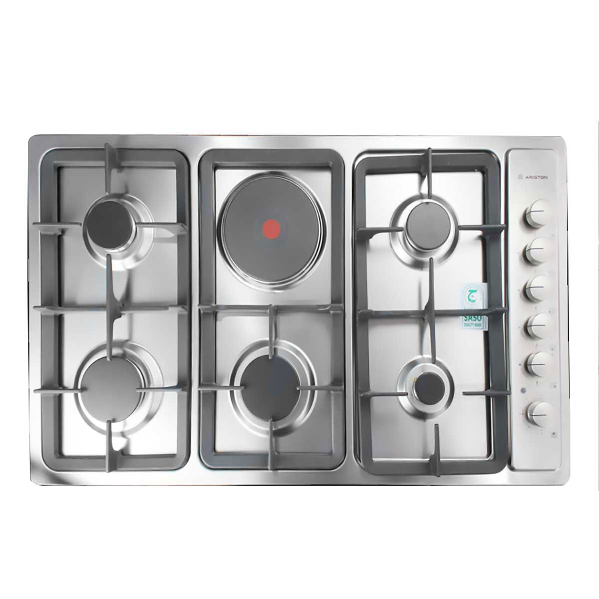 Ariston Am95E0Gmixsa Electric Stove, 5 Burners, 86 X 51 Cm - Silver product image 1